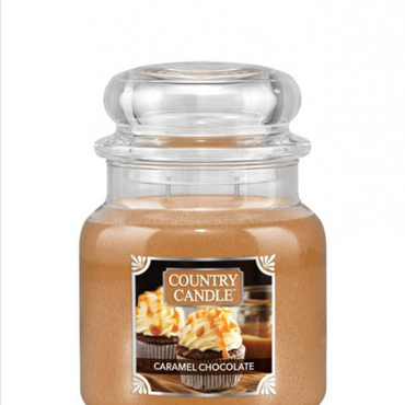  Country Candle - Caramel Chocolate - Średni słoik (453g) 2 knoty Świeca zapachowa